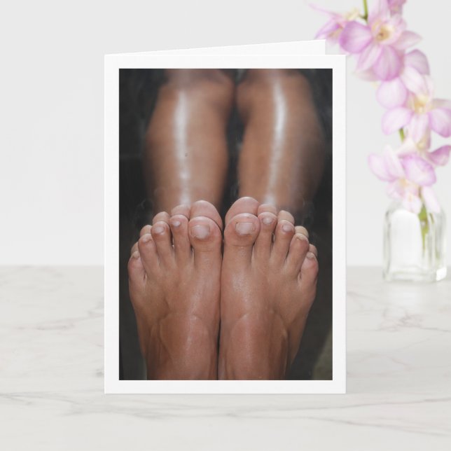 Carte Réflexion des pieds dans le miroir (Orchidée)