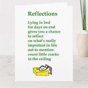 Carte Réflexions - un drôle de poème Get Well