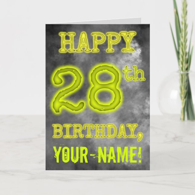 Carte Regard Effrayant Auréole Lumineuse "JOYEUX 28ème A (Devant)