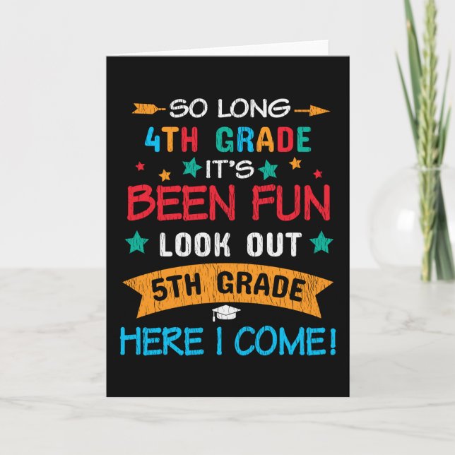 Carte Regarde En 5e Année Je Reviens À L'École (Devant)