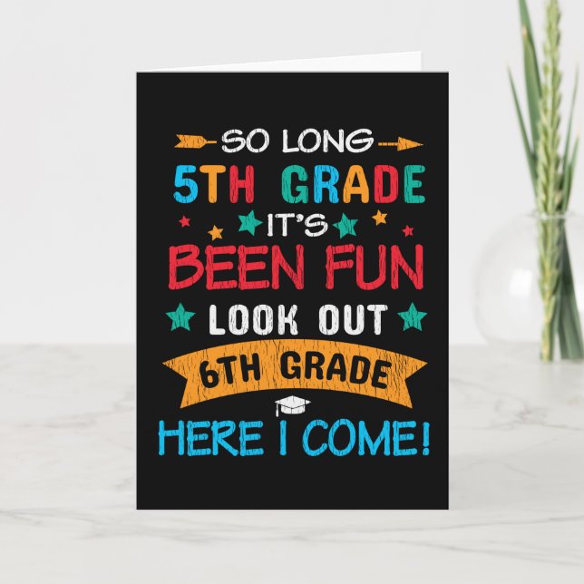 Carte Regarde En 6e Année Je Reviens À L'École (Devant)