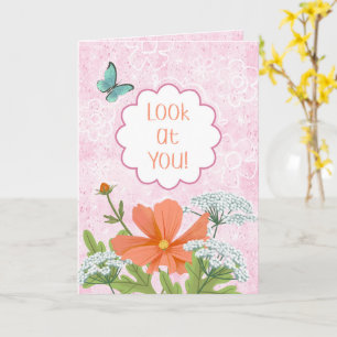 Carte Regardez-vous ! Félicitations pour le jardin flora
