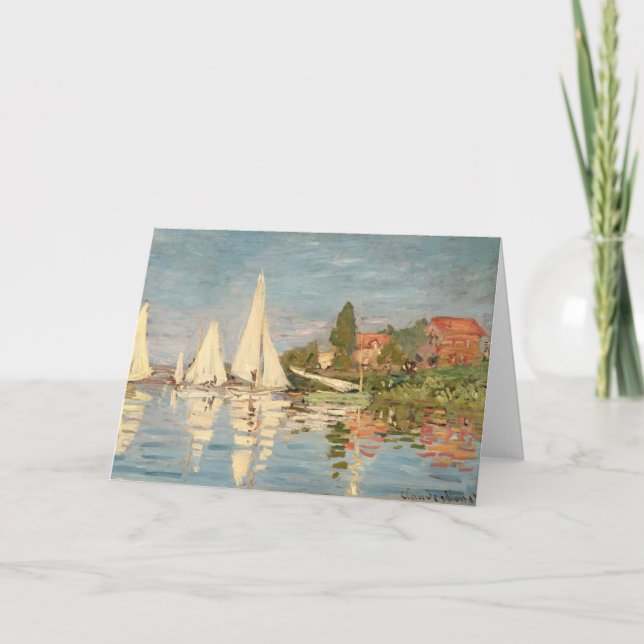 Carte Régate de Claude Monet | à Argenteuil, c.1872 (Devant)