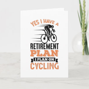 Carte Régime de retraite Cycliste Vélo Cadeau Papa