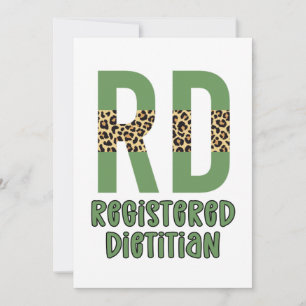 Carte Registered Dietitian Cheetah print RD Gifts