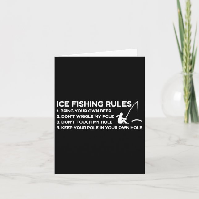 Carte Règles de pêche sur la glace amusantes (Devant)