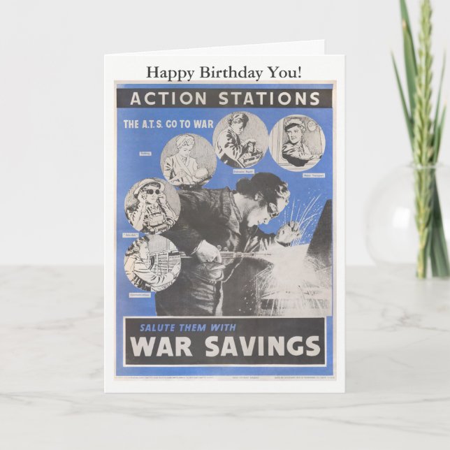 Carte Réimpression de l'affiche britannique de guerre. (Devant)