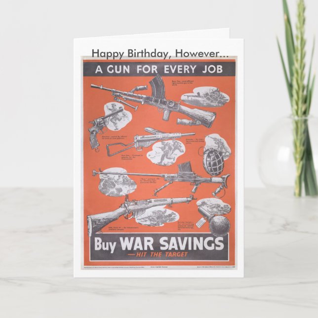 Carte Réimpression de l'affiche britannique de guerre. (Devant)