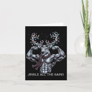 Carte Reindeer De Noël Gym Entraînement Jingle Tout Gain