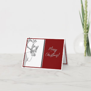 Carte Reindeer Joyeux Noël Personnalisable