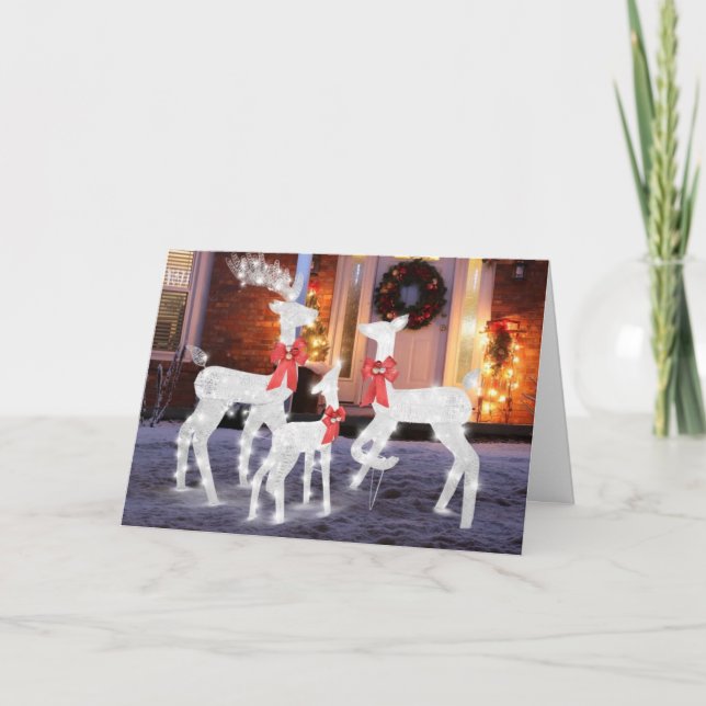 CARTE **RÉINDEUR RADIANT AVEC ESPRIT DE NOËL COOL** (Devant)