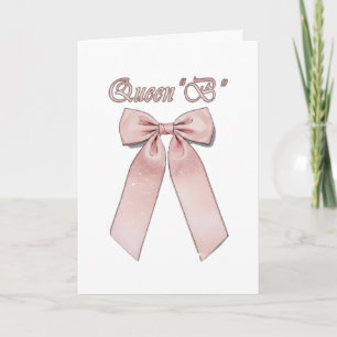 Carte Reine B - Nœuds roses chic