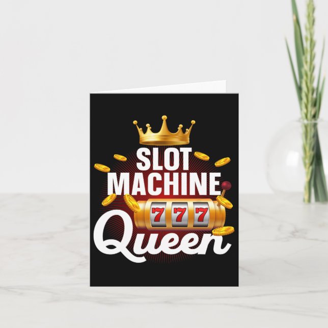 Carte Reine de machine à sous cool Art pour femmes Fille (Devant)