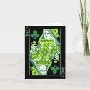 Carte reine de trèfle jour de la Saint-Patrick bot