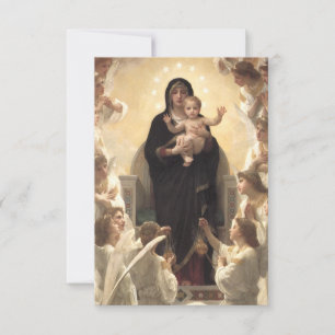 Carte Reine des Anges Regina Angelorum par Bouguereau