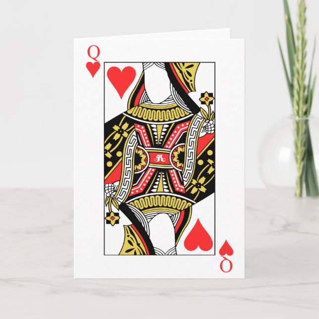 Carte Reine des coeurs - ajoutez votre image (Devant)
