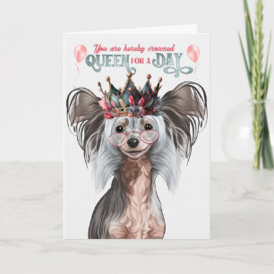 Carte Reine du chien de race chinoise pour un jour d'ann