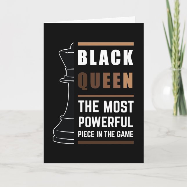 Carte Reine Noire La Pièce La Plus Puissante Dans Le Jeu (Devant)