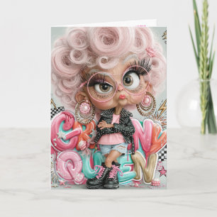 Carte Reine Punk Grincheuse et Sassy