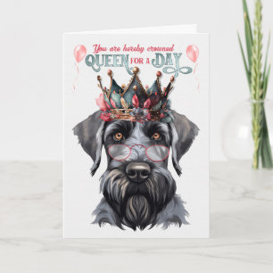 Carte Reine Schnauzer géante pour une journée d'annivers