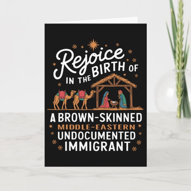 Carte Rejoice In The Birth Of A Brown Skinned Christmas  (Devant)