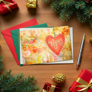 Carte Réjouissez de beaux ornements Inspiriity Noël