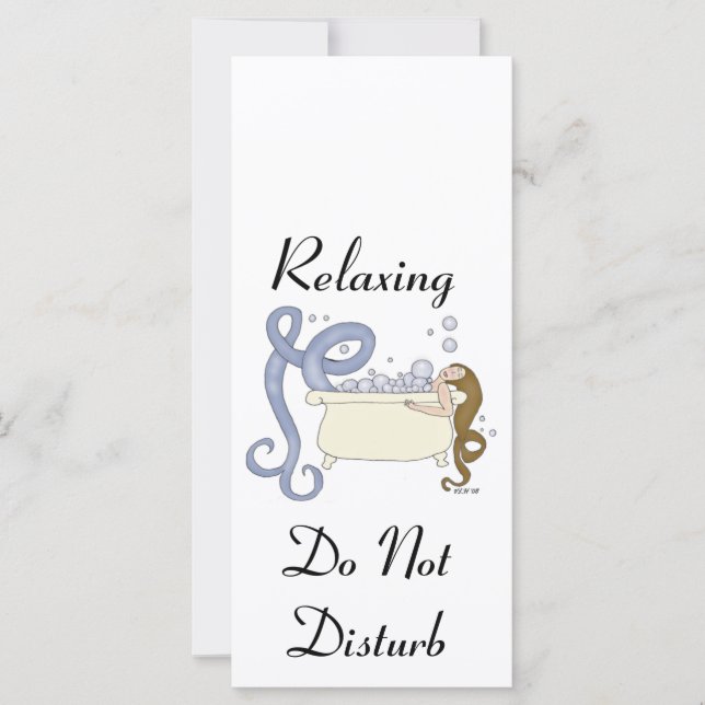 Carte Relaxant Ne Dérangez Pas ImagineMermaid.com Promo (Devant)