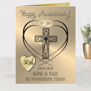 Carte Religieuse 50e Anniversaire Pour Maman Et Pa