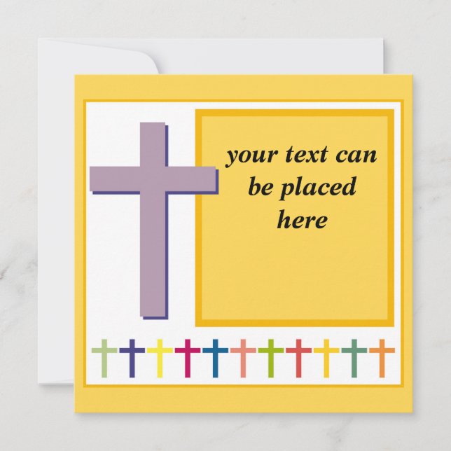 Carte Religieuse Avec Texte Personnalisable (Devant)