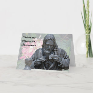 Carte religieuse de Noël avec le Christ