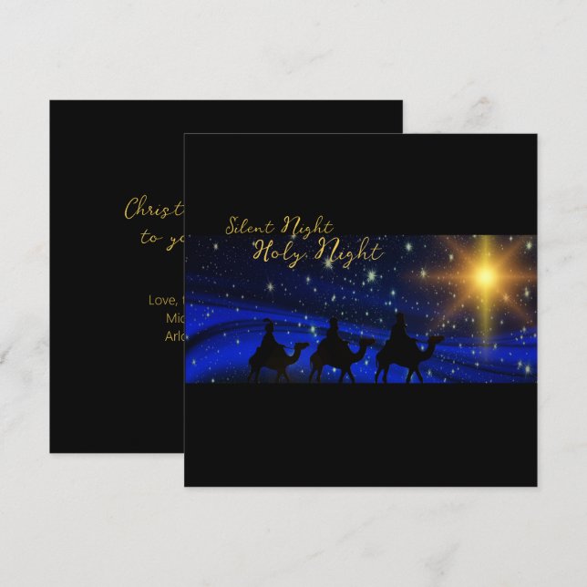 Carte religieuse de Noël Salutation Bénédiction Él (Devant / Derrière)