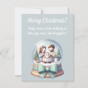 Carte religieuse de voeux de Noël pour les enfants