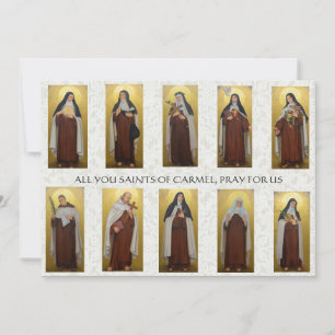 Carte Religieuses Carmélites Nonnes Prêtres Prière Catho