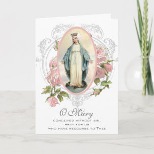 Carte Religieux   Fête des mères   Vierge Marie