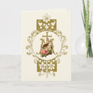 Carte Religieux Mont Carmel Vintage catholique Jésus