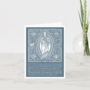 Carte Religieux Sacré Coeur Jésus Prière catholique