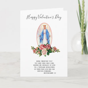 Carte Religieux Saint Valentin Vierge Marie