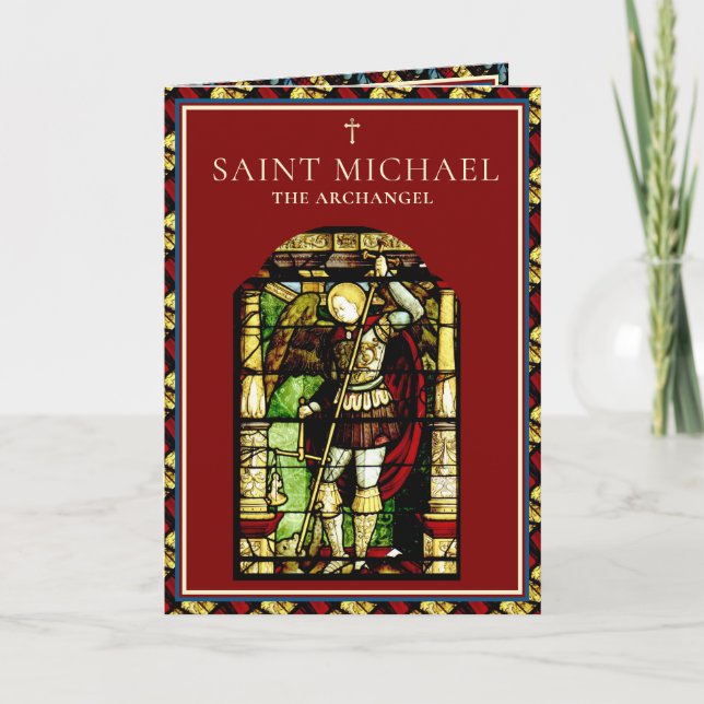 Carte Religieux St. Michael Archangel Prière Catholique (Devant)