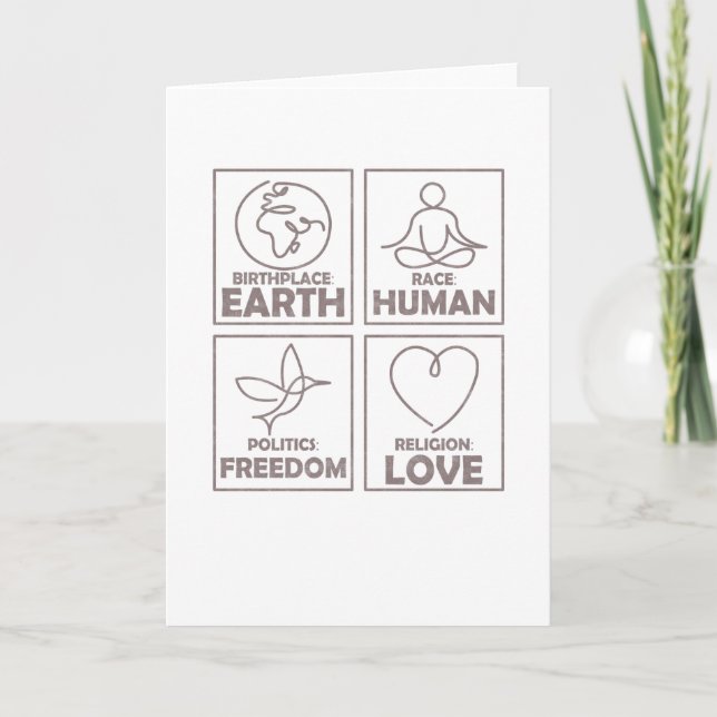 Carte Religion Amour Liberté Vie Être humain (Devant)
