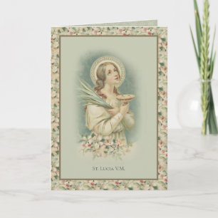 Carte Religiöse St. Lucy Katholisches Gebet Heilige Auge