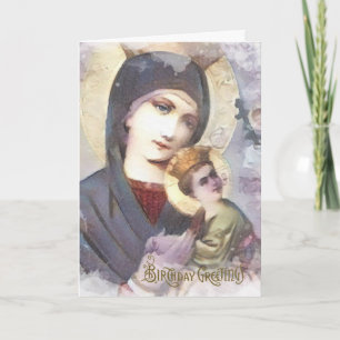 Carte Religious Vintage Virgin Mary Jesus Angels