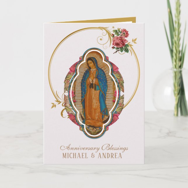 Carte Religious Virgin Mary Guadalupe Anniversary (Devant)