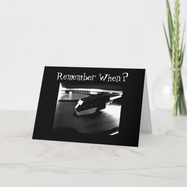 CARTE REMBEMBER WHEN ? JOUR DE BIRTHDAY (Devant)