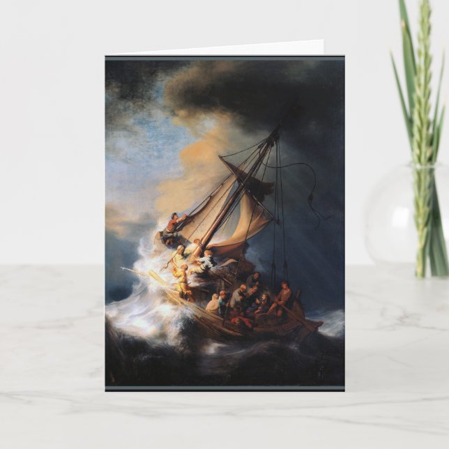 Carte Rembrandt - La tempête de la mer de Galilée (Devant)
