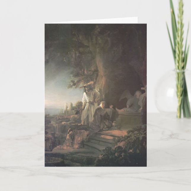 Carte Rembrandt le Christ et St Mary Magdalene à la (Devant)