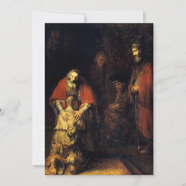 Carte Rembrandt - Le retour du fils prodigue (Devant)