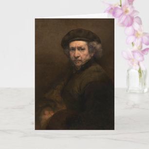 Carte Rembrandt Self Portrait : Peintre Néerlandais de l