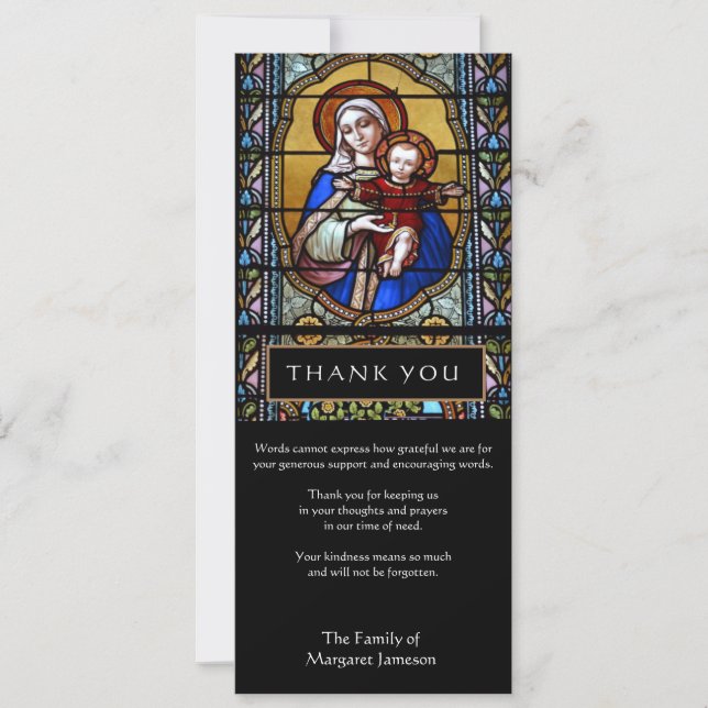 Carte Remerciement de sympathie funéraire catholique rel (Devant)