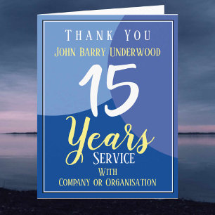 Carte Remerciements à l'employé pour service prolongé