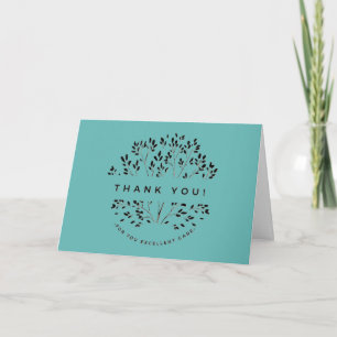 Carte Remerciements élégants de fleuriste pour infirmièr